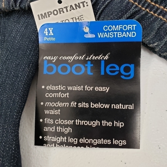 Just My Size Boot Cut Leg Womens Jeans Size 4X Petite - Picture 5 of 5